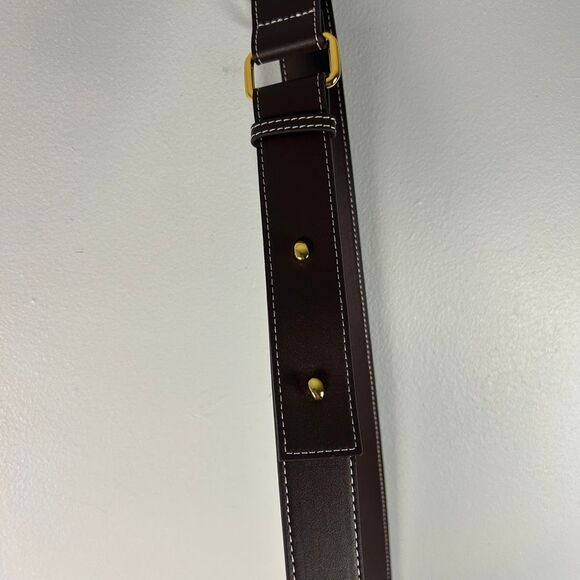 AALLYN Jordan Leather Bucket Bag -Cognac/Gold Hardware - Picture 11 of 16